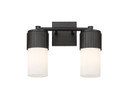 Bathroom Fixtures Two Lights by Innovations ( 405 | 428-2W-BK-G428-7WH Downtown Urban ) 