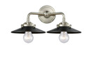 Bathroom Fixtures Two Lights by Innovations ( 405 | 284-2W-SN-M6-BK-LED Nouveau ) 