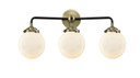 Bathroom Fixtures Three Lights by Innovations ( 405 | 284-3W-BAB-G201-6-LED Nouveau ) 