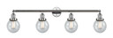 Bathroom Fixtures Four Lights by Innovations ( 405 | 215-PC-G204-6-LED Franklin Restoration ) 