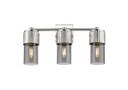 Bathroom Fixtures Three Lights by Innovations ( 405 | 428-3W-PN-G428-7SM Downtown Urban ) 