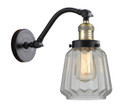 Sconces Single Glass by Innovations ( 405 | 515-1W-BAB-G142-LED Franklin Restoration ) 