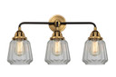 Bathroom Fixtures Three Lights by Innovations ( 405 | 288-3W-BAB-G142-LED Nouveau 2 ) 