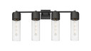 Bathroom Fixtures Four Lights by Innovations ( 405 | 428-4W-BK-G428-12SDY Downtown Urban ) 