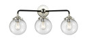 Bathroom Fixtures Three Lights by Innovations ( 405 | 284-3W-BPN-G202-6-LED Nouveau ) 