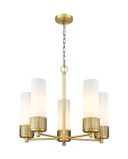 Mid. Chandeliers Glass Up by Innovations ( 405 | 428-5CR-BB-G428-12WH Downtown Urban ) 