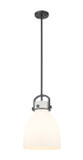 Mini Pendants Glass Down by Innovations ( 405 | 410-1SM-BK-G412-10WH Downtown Urban ) 