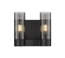 Bathroom Fixtures Two Lights by Innovations ( 405 | 429-2W-BK-G429-8SM Downtown Urban ) 