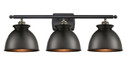 Bathroom Fixtures Three Lights by Innovations ( 405 | 516-3W-BAB-M14-BK-LED Ballston ) 