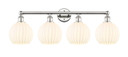 Bathroom Fixtures Four Lights by Innovations ( 405 | 616-4W-PN-G1217-8WV Edison ) 