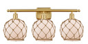 Bathroom Fixtures Three Lights by Innovations ( 405 | 516-3W-SG-G121-8RB-LED Ballston ) 