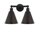 Bathroom Fixtures Two Lights by Innovations ( 405 | 616-2W-BK-MBC-8-BK Edison ) 