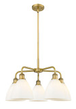 Mid. Chandeliers Glass Down by Innovations ( 405 | 516-5CR-BB-GBD-751 Ballston ) 