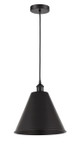 Pendants Metal Shade by Innovations ( 405 | 616-1P-BK-MBC-12-BK-LED Edison ) 