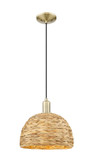 Pendants Bowl Style by Innovations ( 405 | 716-1P-AB-NBD-12-NAT Arcadia ) 