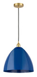Mini Pendants Metal Shade by Innovations ( 405 | 616-1P-SG-MBD-16-BL Edison ) 