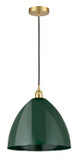Mini Pendants Metal Shade by Innovations ( 405 | 616-1P-SG-MBD-16-GR Edison ) 