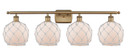 Bathroom Fixtures Four Lights by Innovations ( 405 | 516-4W-BB-G121-8RW Ballston ) 