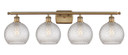 Bathroom Fixtures Four Lights by Innovations ( 405 | 516-4W-BB-G122C-8CL Ballston ) 