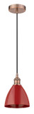 Mini Pendants Metal Shade by Innovations ( 405 | 616-1P-AC-MBD-75-RD Edison ) 