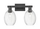 Bathroom Fixtures Two Lights by Innovations ( 405 | 716-2W-BK-G459-6CL Arcadia ) 