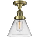 Semi-Flush Mts. Glass Down by Innovations ( 405 | 517-1CH-AB-G42-LED Franklin Restoration ) 