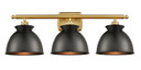 Bathroom Fixtures Three Lights by Innovations ( 405 | 516-3W-SG-M14-BK-LED Ballston ) 