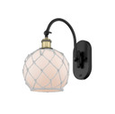 Sconces Single Glass by Innovations ( 405 | 518-1W-BAB-G121-8RW Ballston ) 