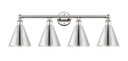 Bathroom Fixtures Four Lights by Innovations ( 405 | 616-4W-PN-MBC-8-PN Edison ) 