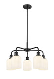 Mid. Chandeliers Glass Down by Innovations ( 405 | 516-5CR-BK-G559-5GWH Downtown Urban ) 