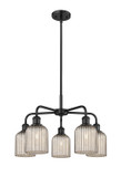Mid. Chandeliers Glass Down by Innovations ( 405 | 516-5CR-BK-G559-5ME Downtown Urban ) 