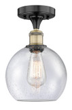 Semi-Flush Mts. Glass Down by Innovations ( 405 | 616-1F-BAB-G124-8 Edison ) 