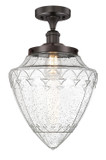 Semi-Flush Mts. Glass Down by Innovations ( 405 | 616-1F-OB-G664-12 Franklin Restoration ) 