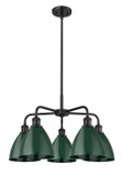 Mid. Chandeliers Metal Shade by Innovations ( 405 | 516-5CR-BK-MBD-75-GR Ballston ) 