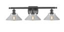 Bathroom Fixtures Three Lights by Innovations ( 405 | 516-3W-BK-G132 Ballston ) 