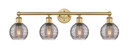 Bathroom Fixtures Four Lights by Innovations ( 405 | 616-4W-BB-G1213-6SM Edison ) 