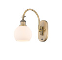 Sconces Single Glass by Innovations ( 405 | 518-1W-BB-G121-6-LED Ballston ) 
