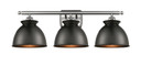 Bathroom Fixtures Three Lights by Innovations ( 405 | 516-3W-SN-M14-BK Ballston ) 