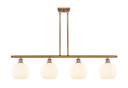 Linear/Island 4 Light + by Innovations ( 405 | 516-4I-BB-G1217-8WV Ballston ) 