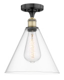 Semi-Flush Mts. Glass Down by Innovations ( 405 | 616-1F-BAB-GBC-122 Edison ) 