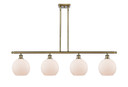 Linear/Island 4 Light + by Innovations ( 405 | 516-4I-AB-G121-8-LED Ballston ) 