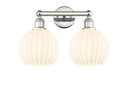 Bathroom Fixtures Two Lights by Innovations ( 405 | 616-2W-PN-G1217-8WV Edison ) 