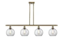 Linear/Island 4 Light + by Innovations ( 405 | 516-4I-AB-G122-8-LED Ballston ) 