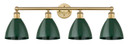 Bathroom Fixtures Four Lights by Innovations ( 405 | 616-4W-BB-MBD-75-GR Edison ) 