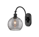 Sconces Single Glass by Innovations ( 405 | 518-1W-BK-G1213-8SM Ballston ) 