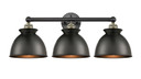 Bathroom Fixtures Three Lights by Innovations ( 405 | 616-3W-BAB-M14-BK Edison ) 