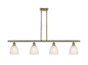 Linear/Island 4 Light + by Innovations ( 405 | 516-4I-AB-G381-LED Ballston ) 