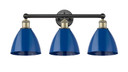 Bathroom Fixtures Three Lights by Innovations ( 405 | 616-3W-BAB-MBD-75-BL Edison ) 