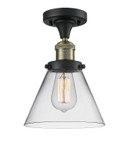 Semi-Flush Mts. Glass Down by Innovations ( 405 | 517-1CH-BAB-G42-LED Franklin Restoration ) 