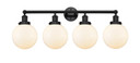 Bathroom Fixtures Four Lights by Innovations ( 405 | 616-4W-BK-G201-8 Edison ) 